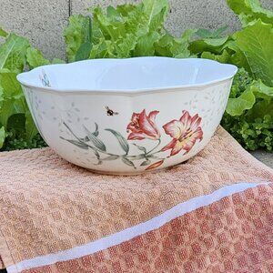 LENOX butterfly meadow large 11” salad bowl (tiger lily)